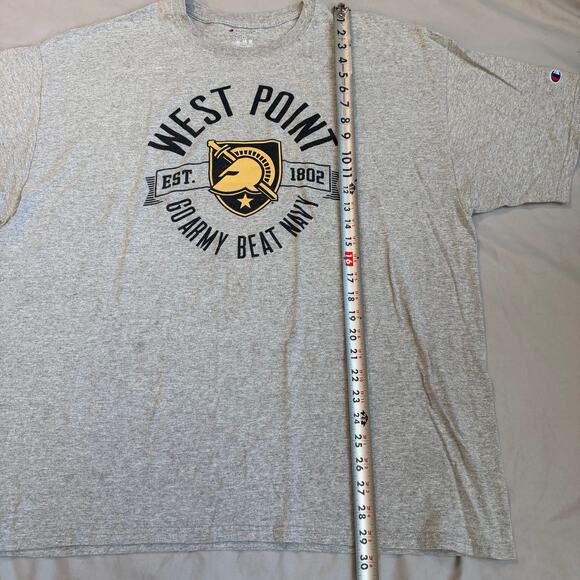 Champion Heathered Gray, Graphic, West Point "Go Army Beat Navy", T-Shirt- 2XL - Picture 7 of 9